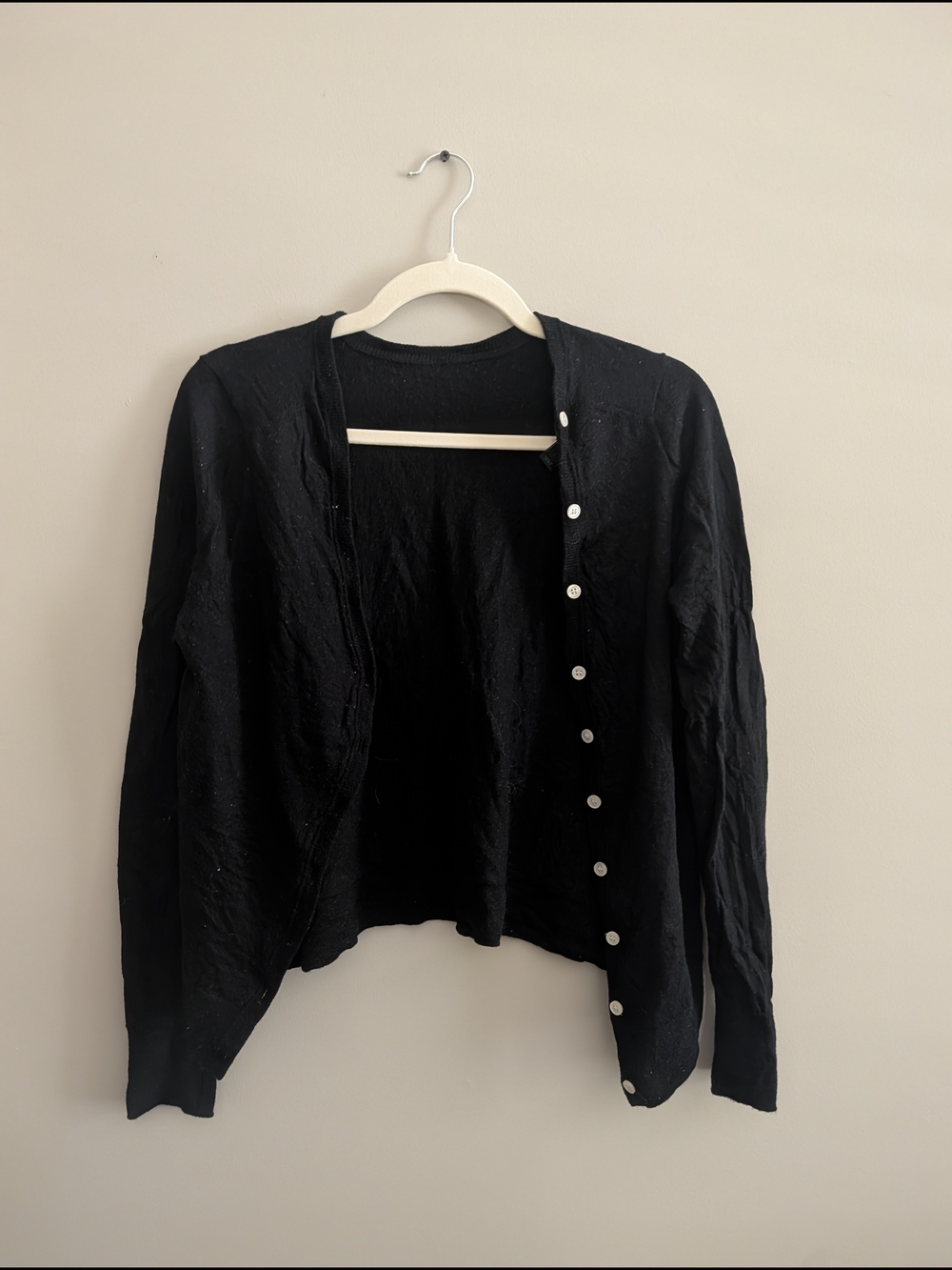 J. Crew Black Button-Front Women's Cardigan